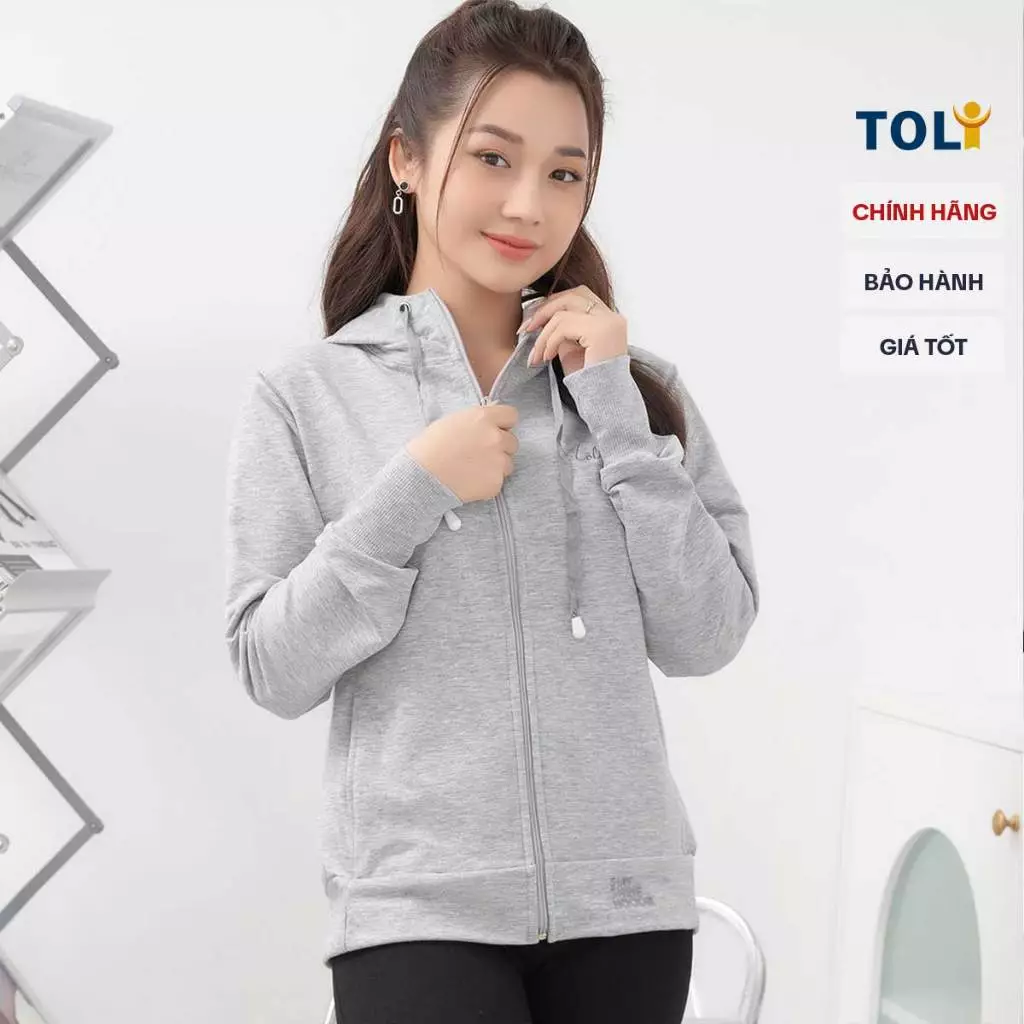 Áo Khoác Nữ TOLI KNM09 – Mũ Rộng Chống Nắng, Túi Trong Tiện, Vải Dày Cao Cấp