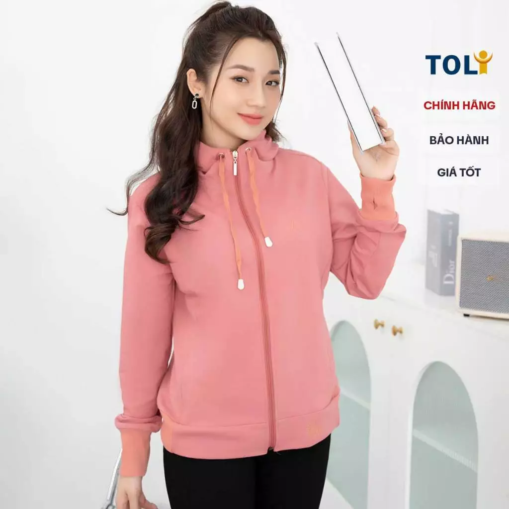Áo Khoác Nữ TOLI KNM26 – Vành Mũ Rộng Chống Nắng, Túi Trong Tiện Lợi, Vải Dày Cao Cấp