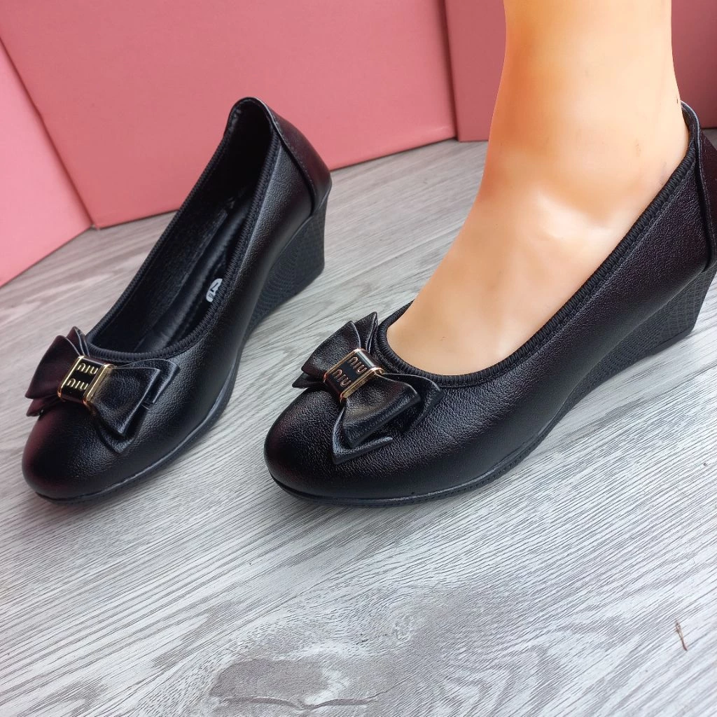 GIÀY BÚP BÊ ĐẾ XUỒNG  3CM. 5CM MỀM ÊM CHÂN ĐÍNH NƠ SIZE 36-40