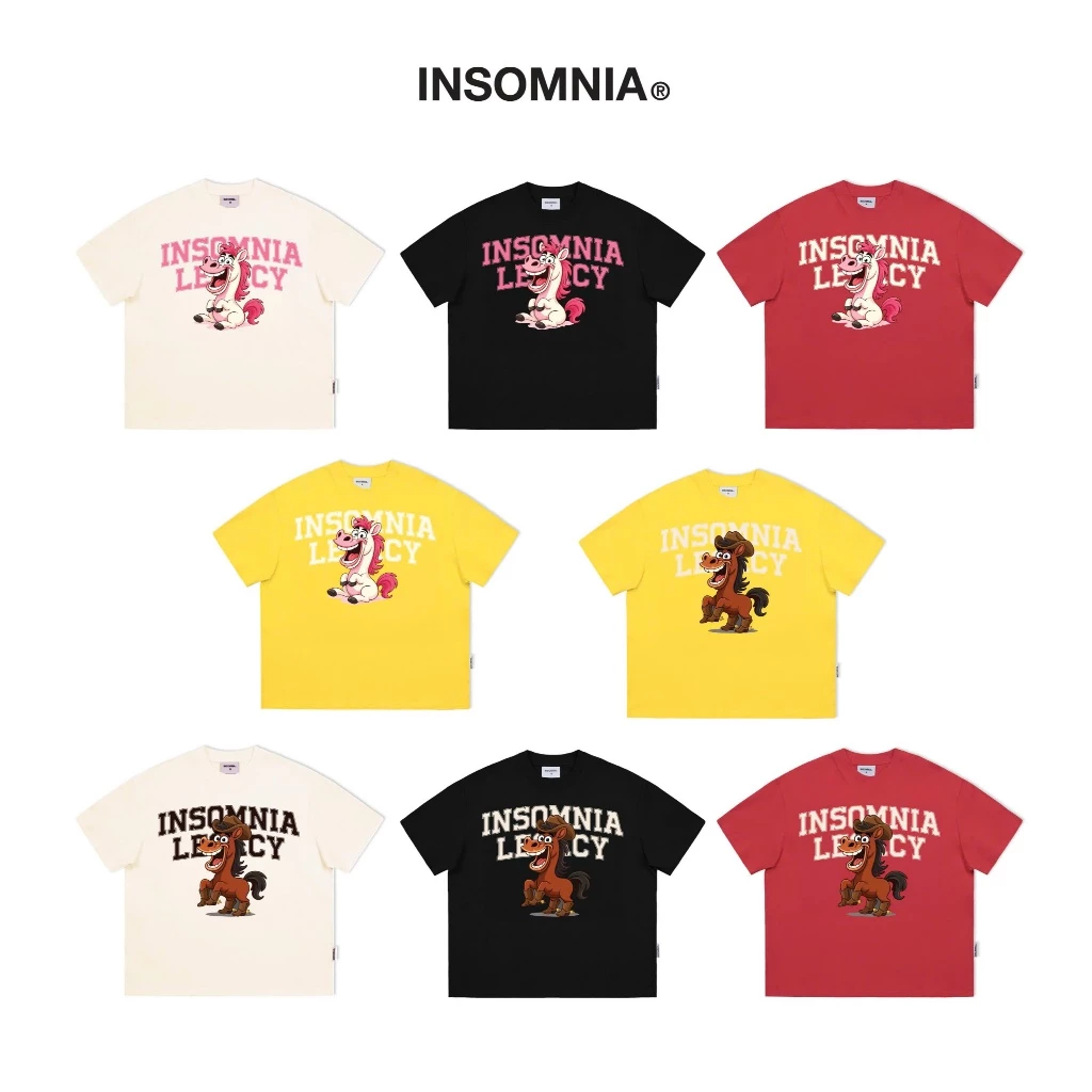 [NEW ARRIVAL] Áo Thun Boxy INSOMNIA LEGACY In Bính Ngọ Cotton Premium  - TS071