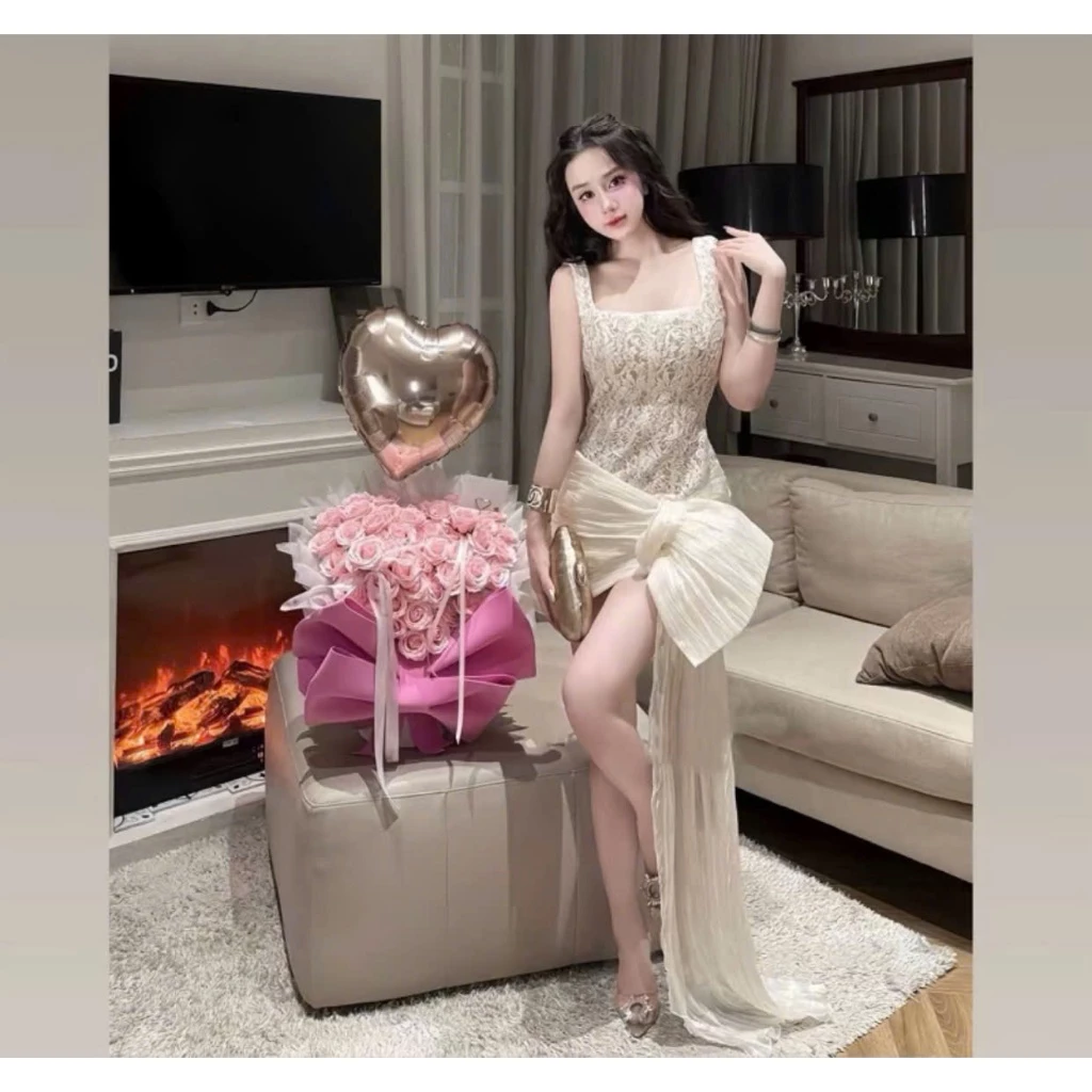 [VÁY THIẾT KẾ] Váy 2 dây dáng ngắn đầm hai dây dáng ngắn váy ngắn đầm ngắn sang chảnh đầm đi tiệc váy đi đám cưới sẵ..