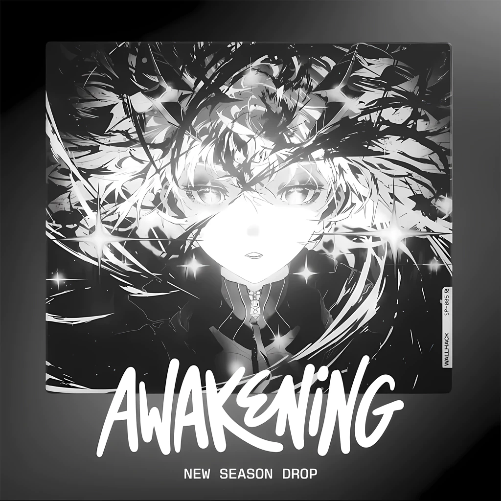 Lót Chuột Anime Awakening Đen Trắng – Deskmat Gaming Phong Cách Dark, Mousepad Bản Lớn Trang Trí Setup PC