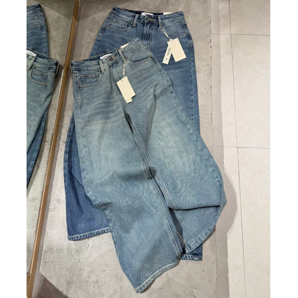 Quần jeans suông chất không co giãn K22 URATV