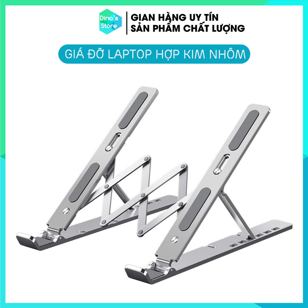 Giá đỡ Laptop Giá kê laptop MacBook Ultrabook chất liệu bằng nhôm điều chỉnh độ cao dễ gấp gọn LS501 SG001 DinoStore