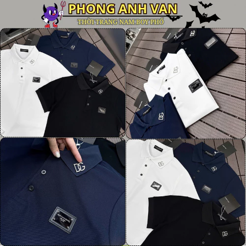 Áo Polo Nam Đoonche LoGo Kim Loại Đính Cổ Siêu Đẹp - Áo Polo Nam Nữ Mẫu Mới NEWW Cực Đẹp