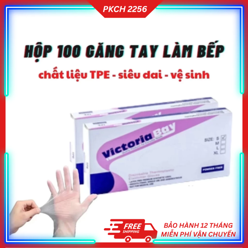 SET 5 Hộp Găng Tay Nấu Ăn Siêu Dai Victoria Bay Làm Bếp Siêu Dai Chất Liệu TPE Không Mùi Chống Nhăn