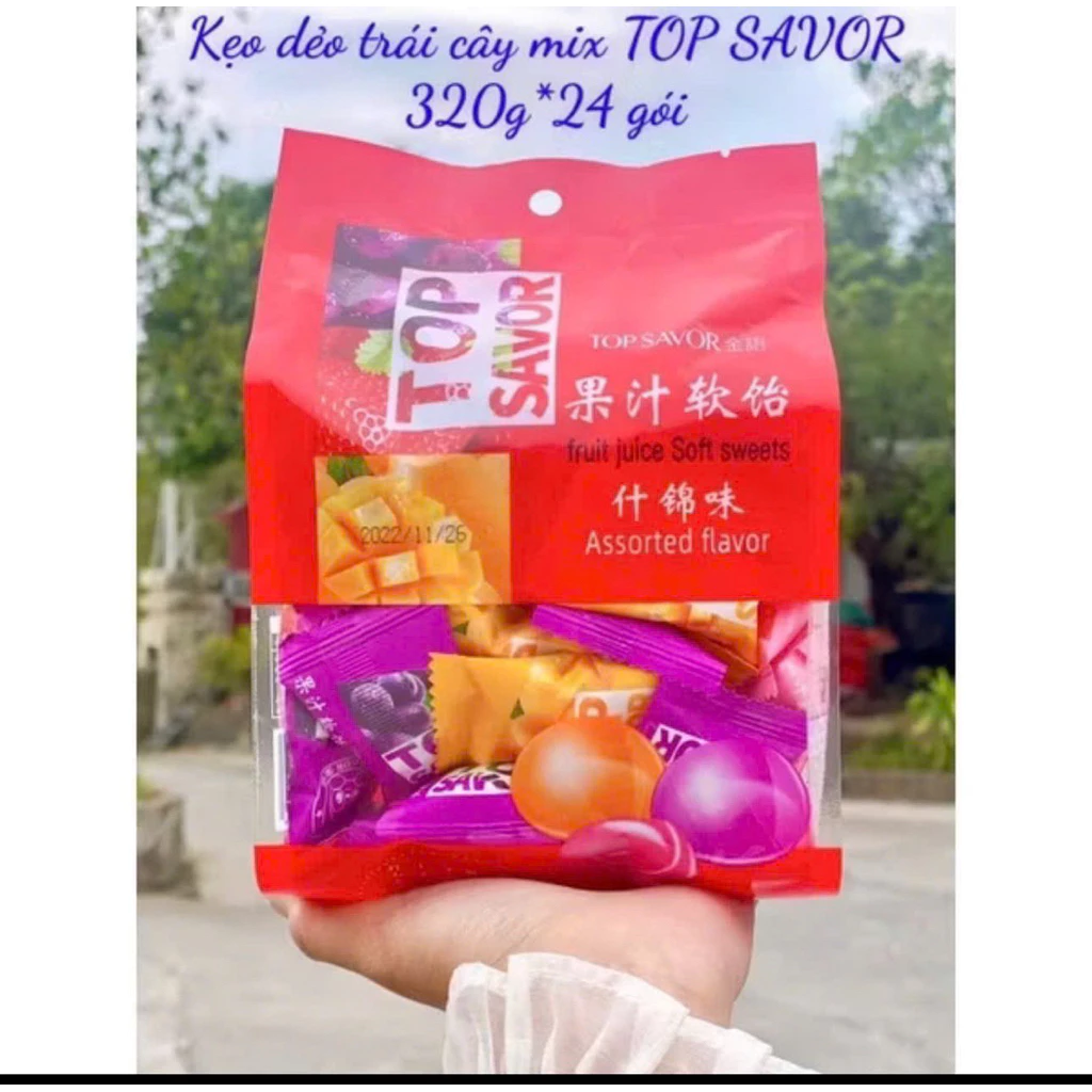 kẹo dẻo trái cây top savor 320g