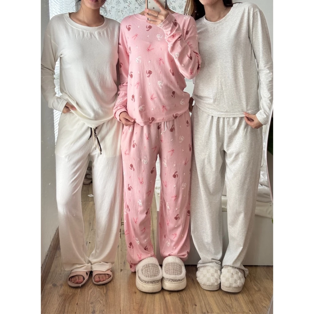MOLLYE - WINTER SET| Set đồ bộ thu đông dài nữ mặc ngủ, ở nhà Freesize chất liệu cotton thoải mái