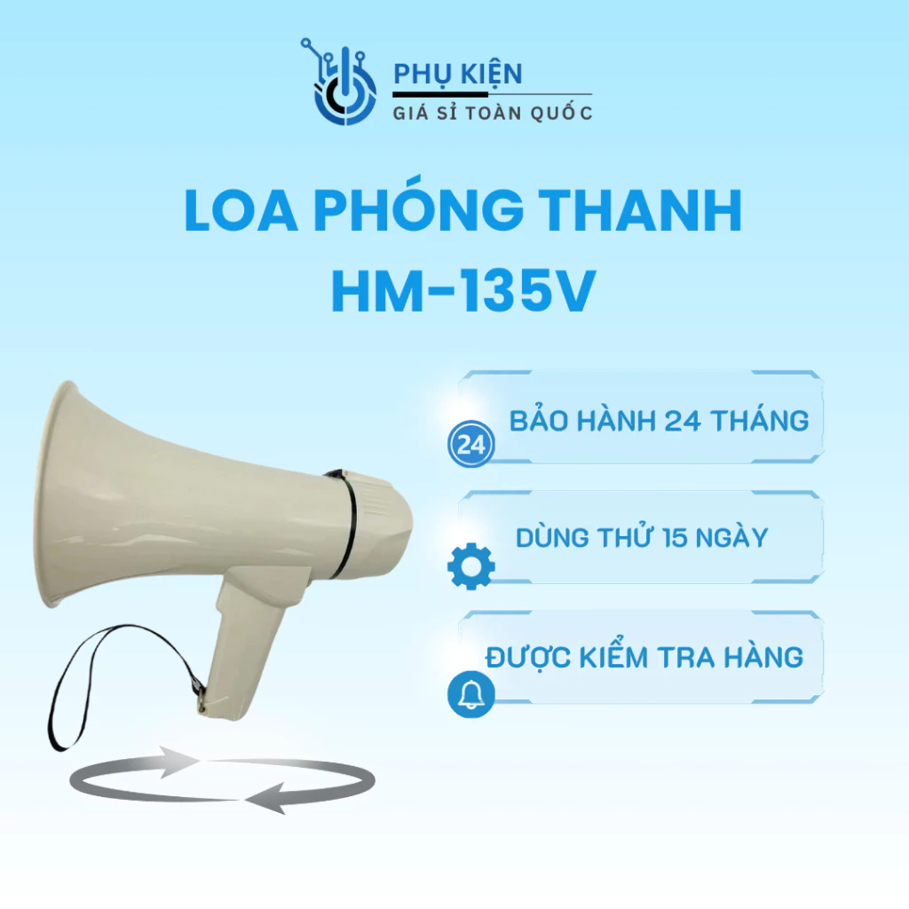 LOA PHÓNG THANH HM-135V CÔNG SUẤT 15W (1 PIN)