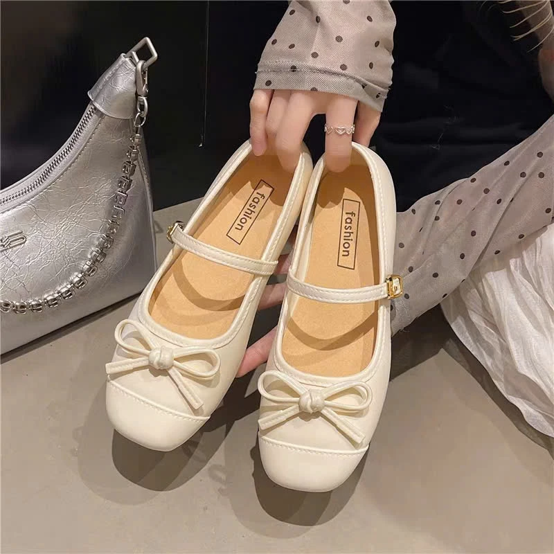 Giày búp bê họa tiết nơ tiểu thử dễ thương- 613