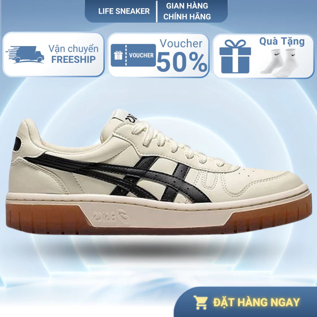 [ Best Quality ] Giày Thể Thao Sneaker_Asics Court MZ White Black Gum, unisex nam nữ cao cấp êm đẹp - LIFE.SNEAKERS