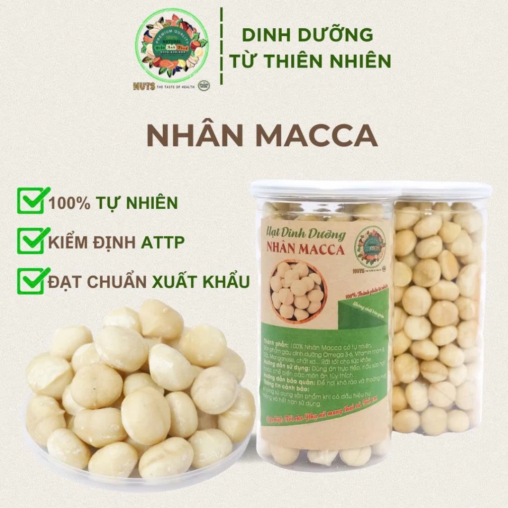 Hạt Macca Bóc Sẵn Trần Anh Food - Macca Đắc Lắc bóc sẵn nhận về không cần bóc Hàng xuất khẩu chất lượng 100%