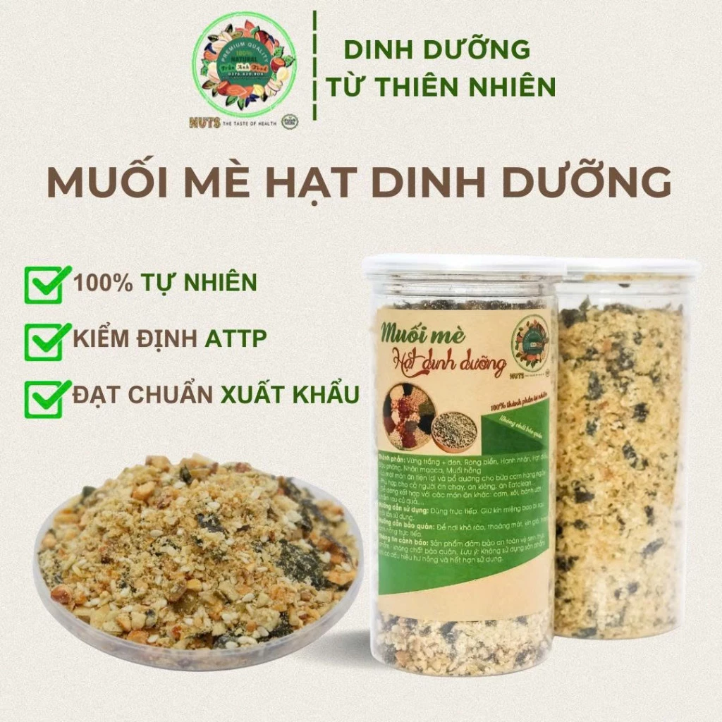 Muối mè Trần Anh Food - Muối mè rong biển hạt dinh dưỡng 500gr thơm ngon