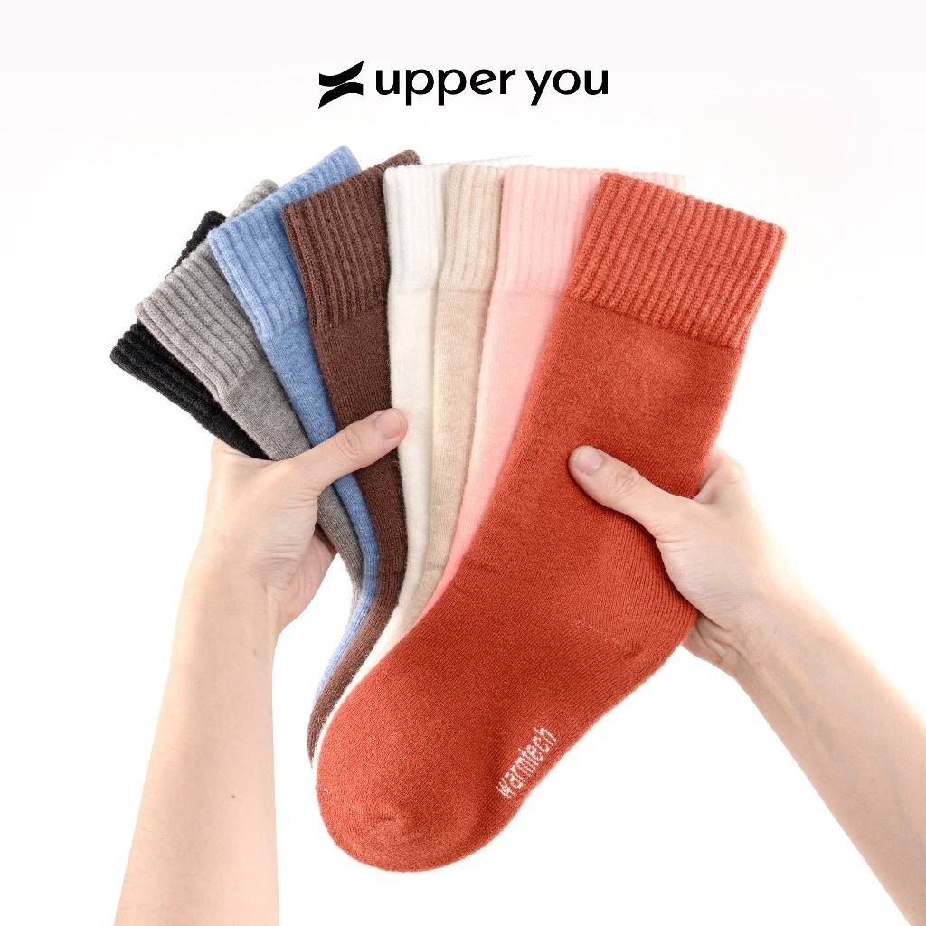 Tất Đông Giữ Ấm Warmtech Nam Nữ UPPER YOU Công Nghệ Giữ Nhiệt Mềm Êm Dày Mịn Tông Màu Hàn Quốc - WF4003