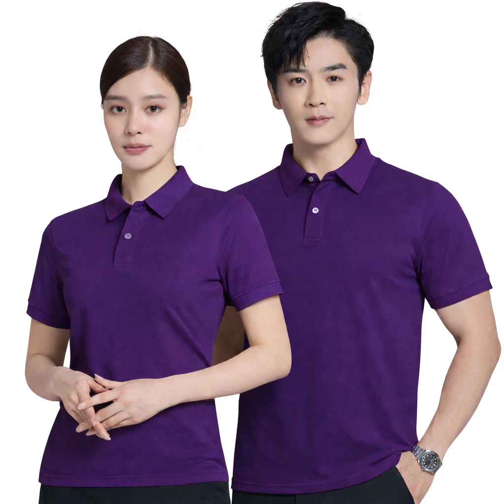 Áo Thun Có Cổ Cá Sấu Polo THOITRANG24H Màu Tím Đậm Tím Huế Phom Xuông Dùng Chung Cho Nam Và Nữ