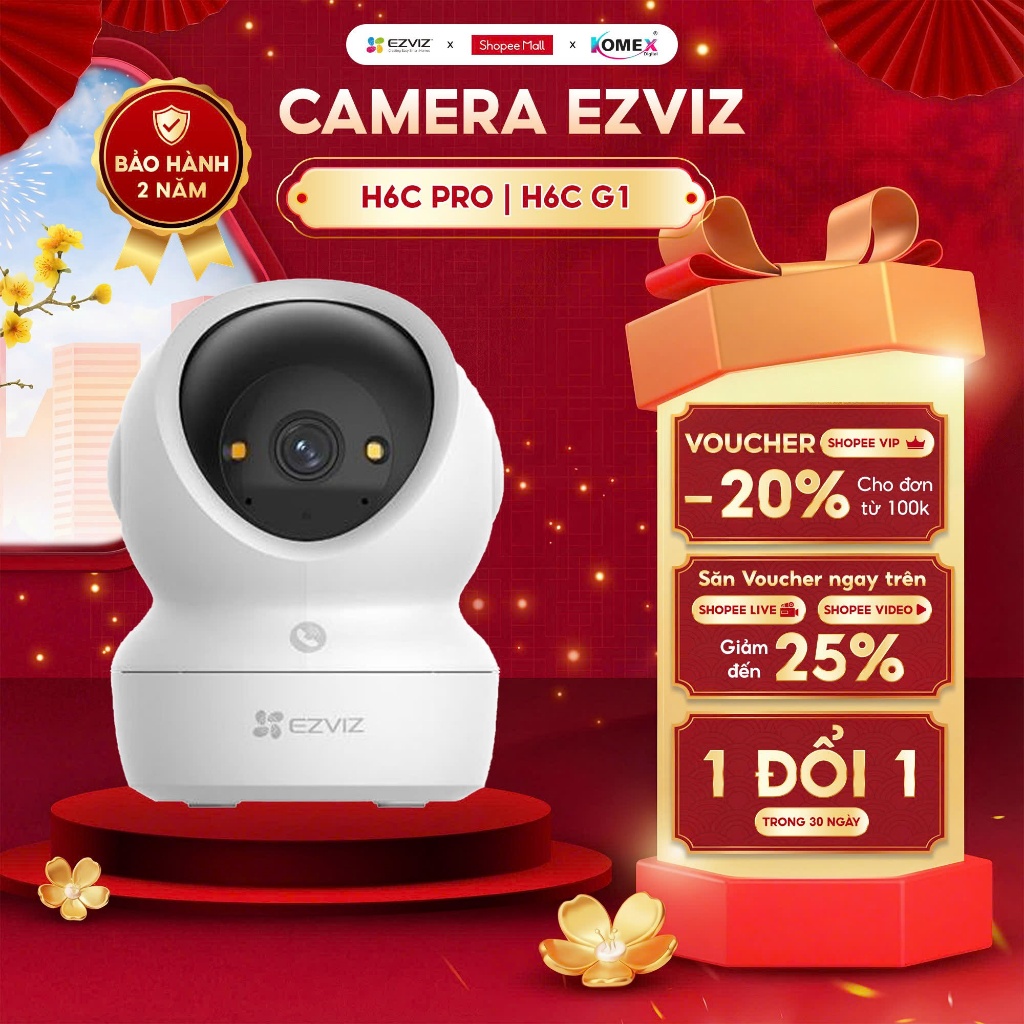 Camera Wifi Trong Nhà EZVIZ H6C Pro G1 C6N Pro 3MP 5MP 8MP Độ Phân Giải 2K 3K…