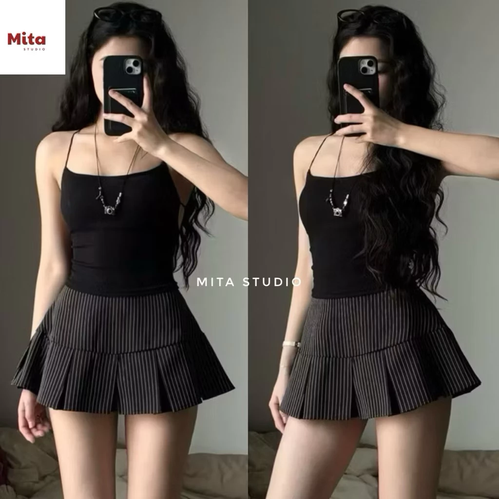 [bigsize 60-90kg] Chân váy xếp ly mã 547