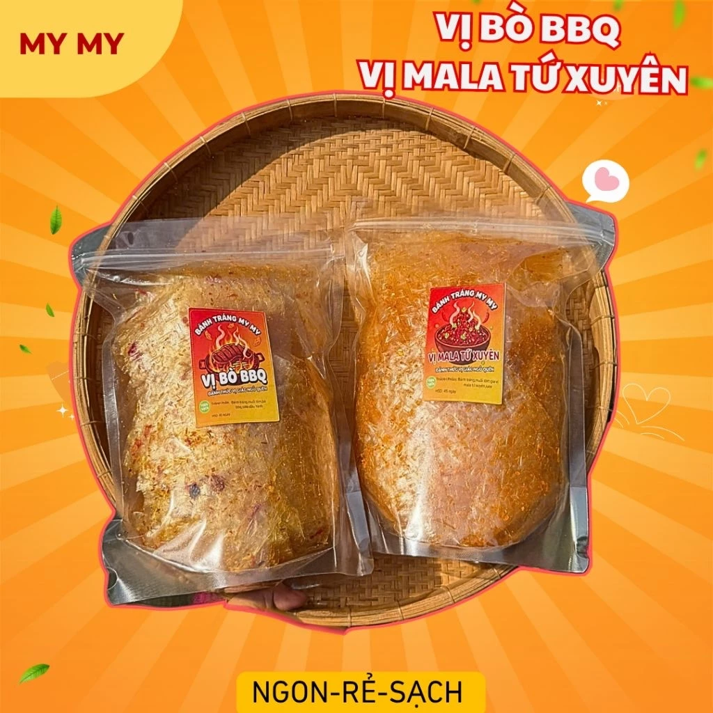 Bánh Tráng Vị Bò BBQ & Mala Tứ Xuyên Cực Ngon-Bánh Tráng My My