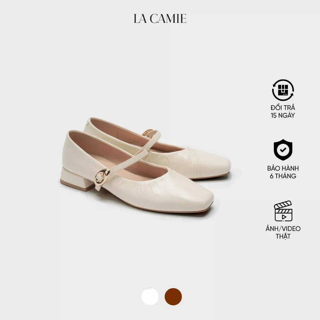 Giày bệt thiết kế thanh lịch với chất liệu Da microfiber thương hiệu La Camie GB5B0137