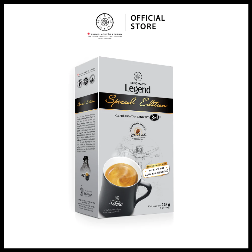 Trung Nguyên Legend - Cà phê sữa hoà tan rang xay 3in1 Special Edition - Hộp 9 gói x 25gr