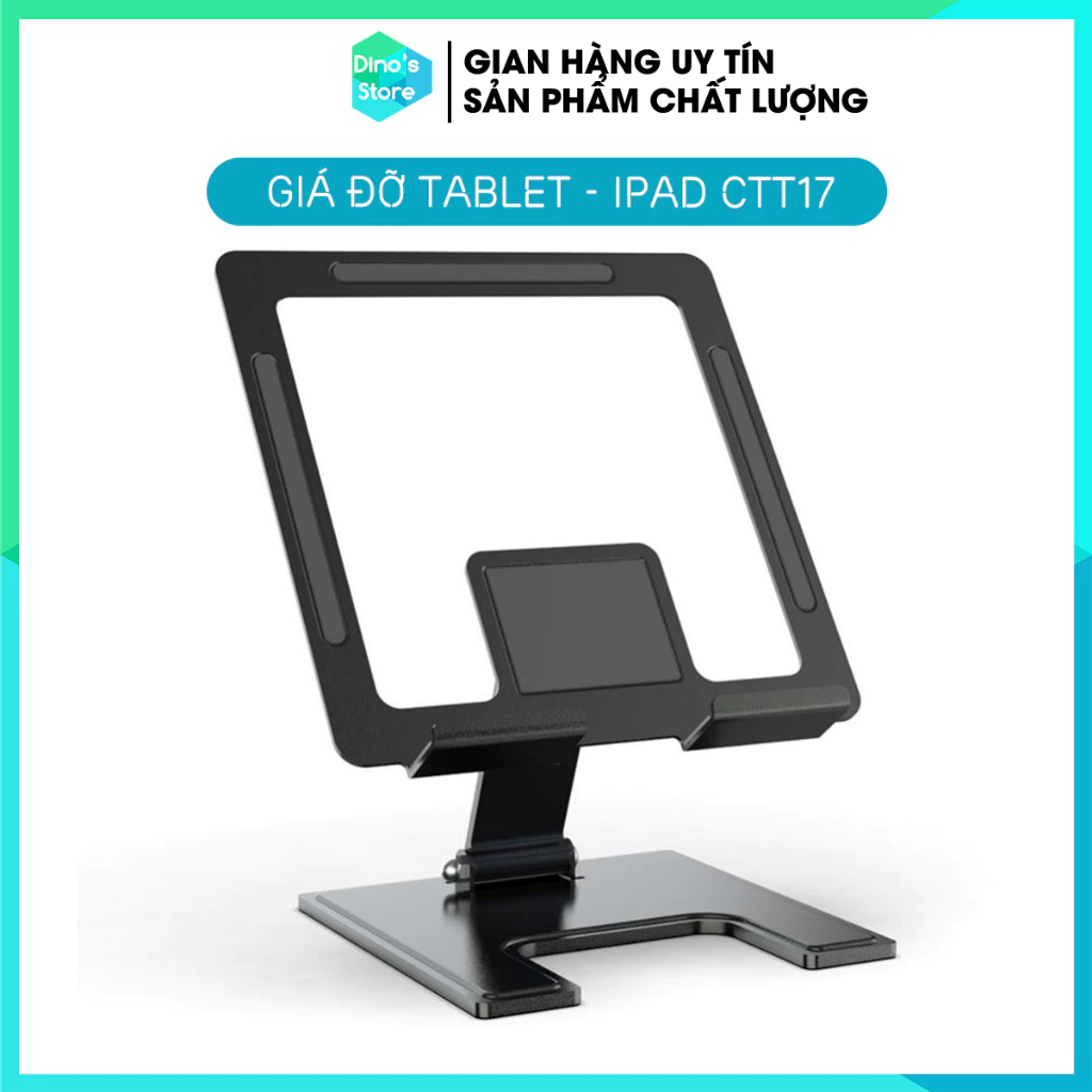 Đế đỡ điện thoại máy tính bảng, Giá đỡ iPhone iPad CTT17 nhôm nguyên khối gấp gọn