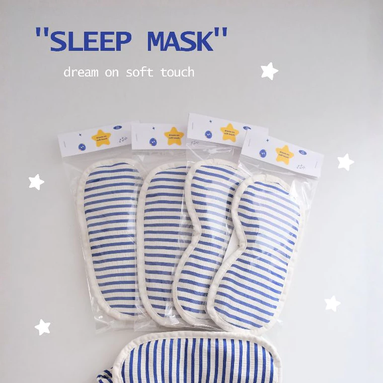 Sleep Mask Bịt Mắt Ngủ Trưa Văn Phòng Chất Liệu Mềm Êm Họa Tiết Kẻ Sọc Caro Đơn Sắc Dễ Thương - Joan Studio
