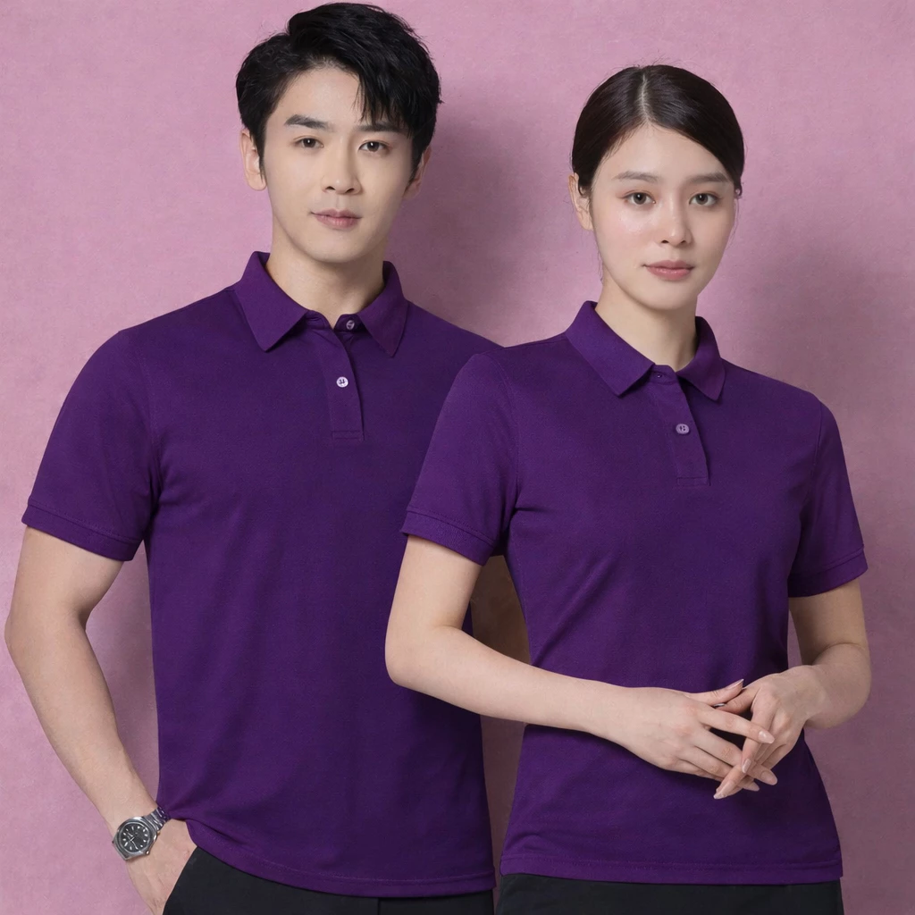Áo Thun Có Cổ Cá Sấu Polo Thời Trang 24h Màu Tím Đậm Tím Huế Form Xuông Cho Cả Nam Và Nữ