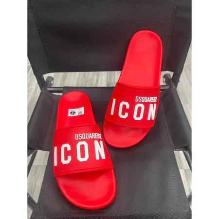 Dép Nam ICON mix lá bản full Đỏ Hàng Siêu Cấp Quai Dập Nổi Siêu Đẹp - Dép Nam Nữ DSQ2 Hot Hit Gía Rẻ Xịn