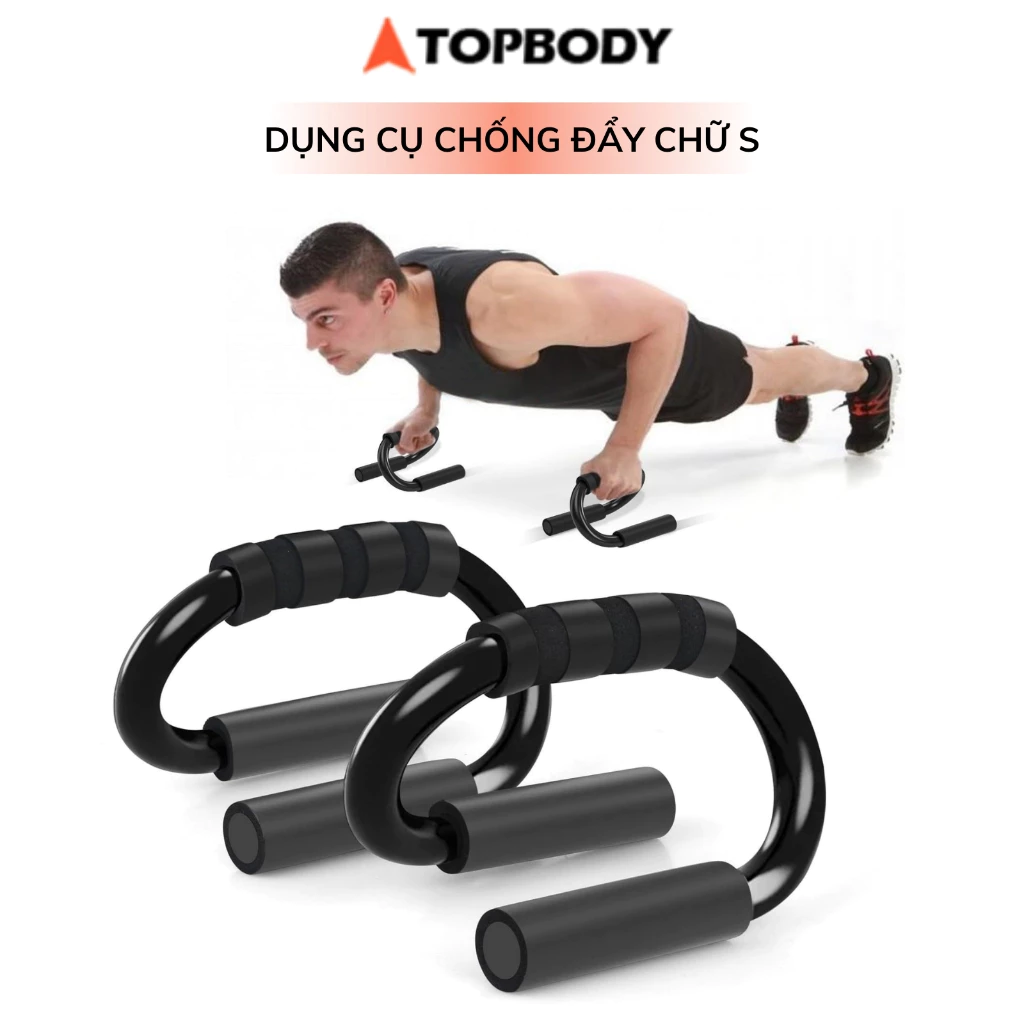 Chống Đẩy Chữ S, Dụng Cụ Hít Đất Tại Nhà Cho Dân Văn Phòng Topbody- CDCS01