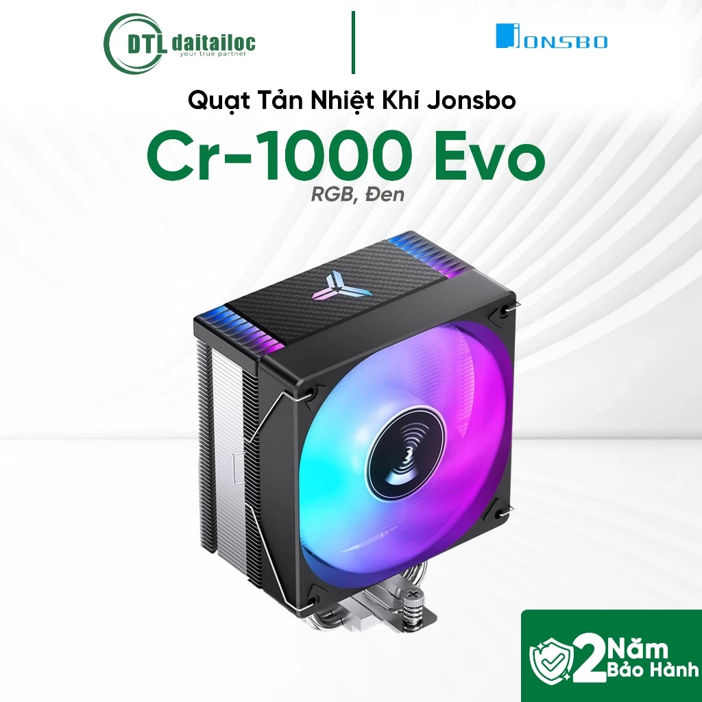 Quạt Tản Nhiệt Khí Jonsbo Cr-1000 Evo RGB Black | Chính Hãng | Bảo Hành 24 Tháng