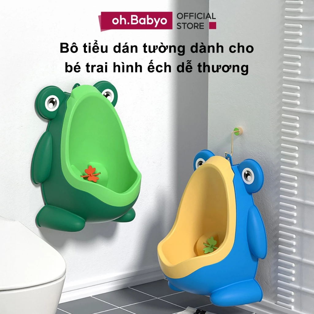 Bồn tiểu đứng cho bé trai hình ếch ohBabyo Bồn đi vệ sinh giúp bé tập thói quen tự lập dễ dàng