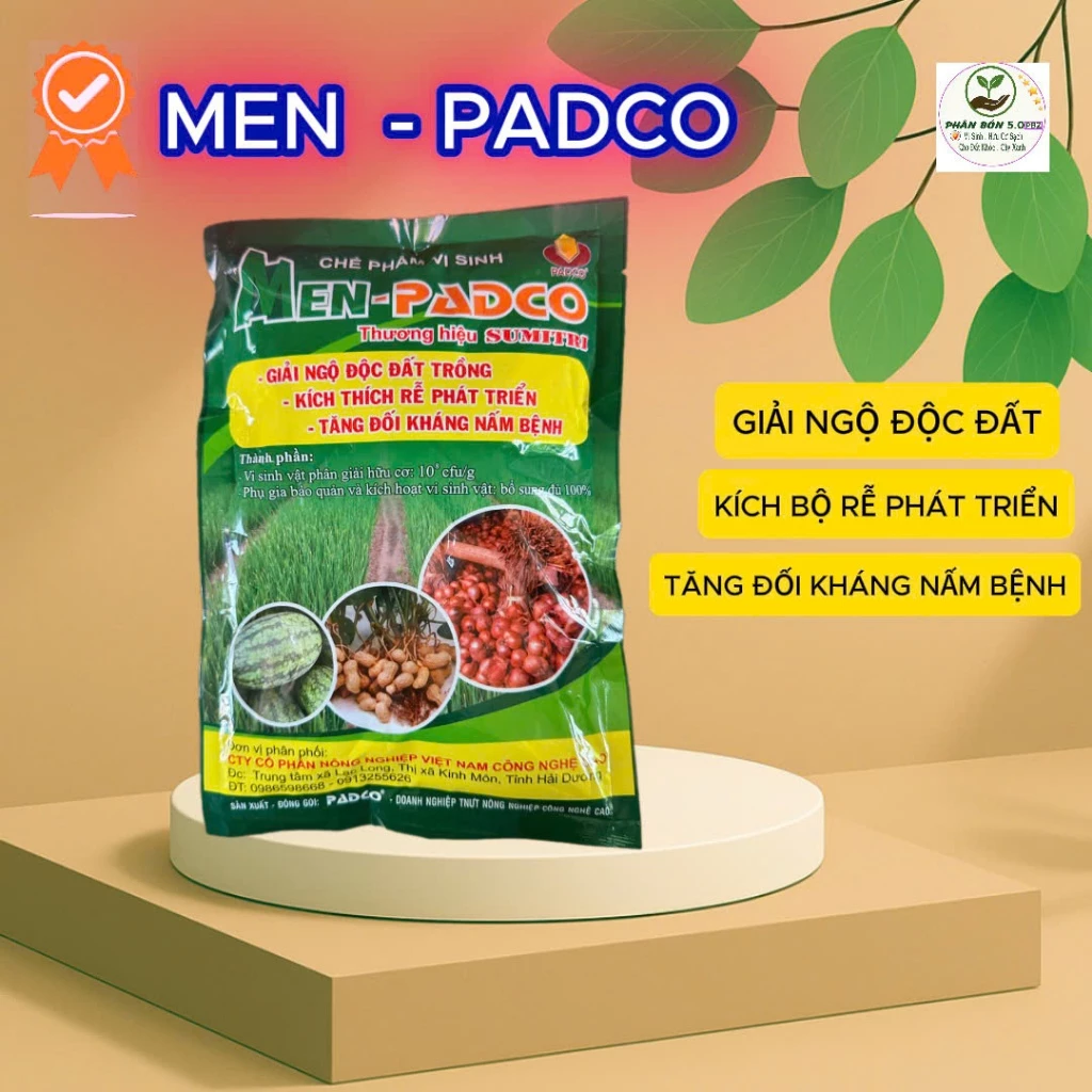 Men PADCO 500g | Giải Ngộ Độc Đất , Kích Thích Rễ Phát Triển Tăng Đối Kháng Nấm Sinh 10 cfu/g