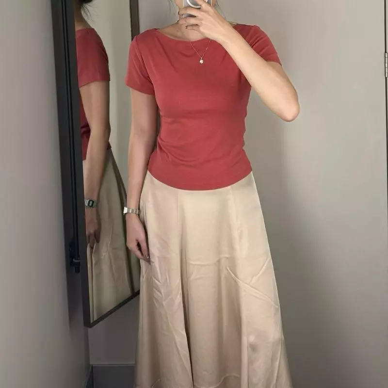 [A27-HÀNG MỚI VỀ] ÁO THUN NỮ CỔ THUYỀN TAY NGẮN FORM ÔM VỪA BI.POSILÁ VẢI COTTON BORIP CO GIÃN 4 CHIỀU MỀM MỊN