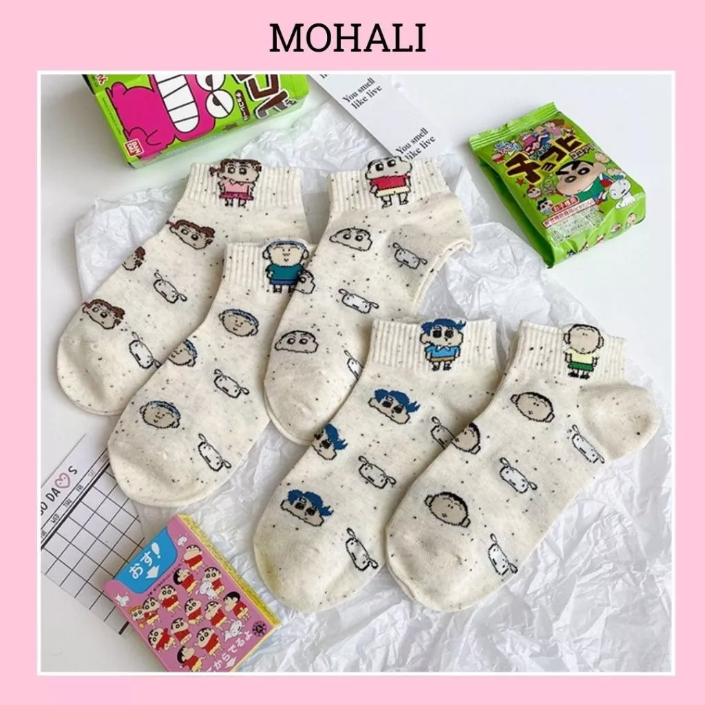 [LOẠI 1] Combo 4 tặng 1 tất vớ cushin màu kem DÀY DẶN cổ ngắncotton dày dặn kháng khuẩn MOHALI VN003
