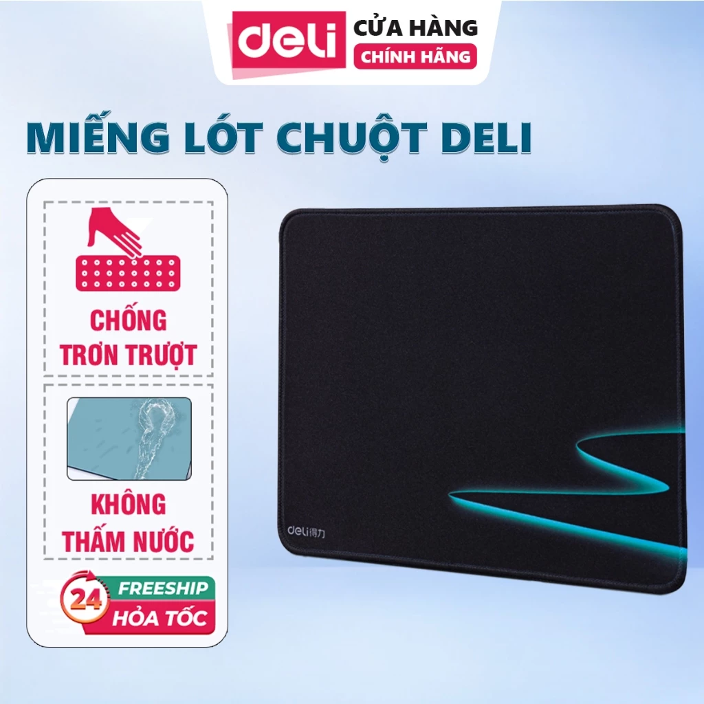 Lót Chuột DELI Bàn Di Chuột Không Viền, Vải Jiaji Di Chuột Êm Ái Chống Thấm Nước Độ Đàn Hồi Tốt