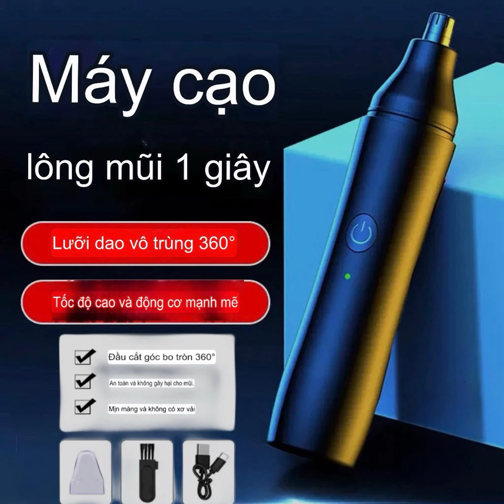 Máy Tỉa Lông Mini Đa Năng 360° – Tỉa Lông Mũi, Râu, Lông Mày – Thu Vào Bên Trong Máy, Gọn Gàng Vệ Sinh Phù Hợp Mọi Nơi