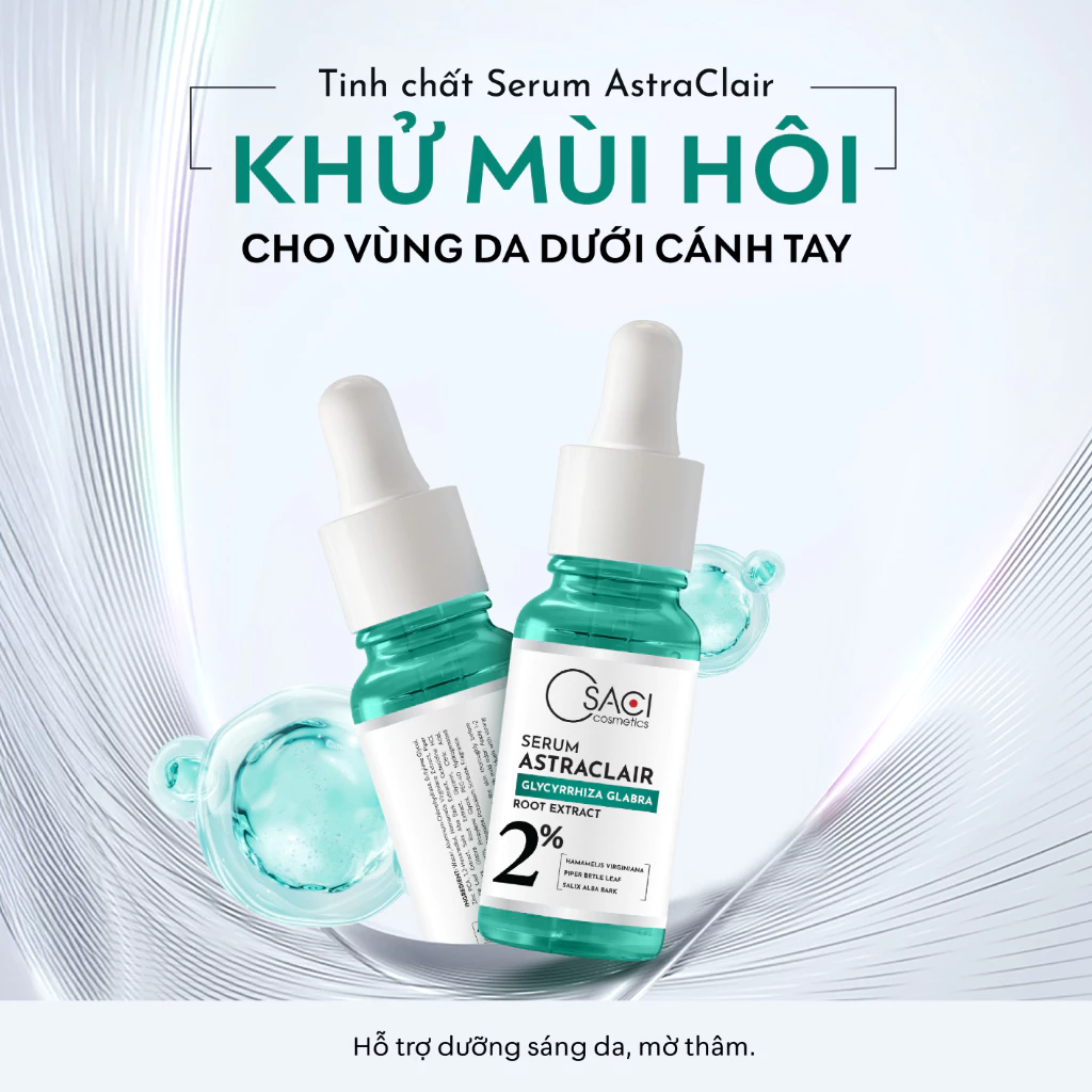 Combo 2 Serum Khử Mùi Osaci AstraClair - Giảm Hôi Nách, Hôi Chân, Giảm Mồ Hôi, Sáng Da