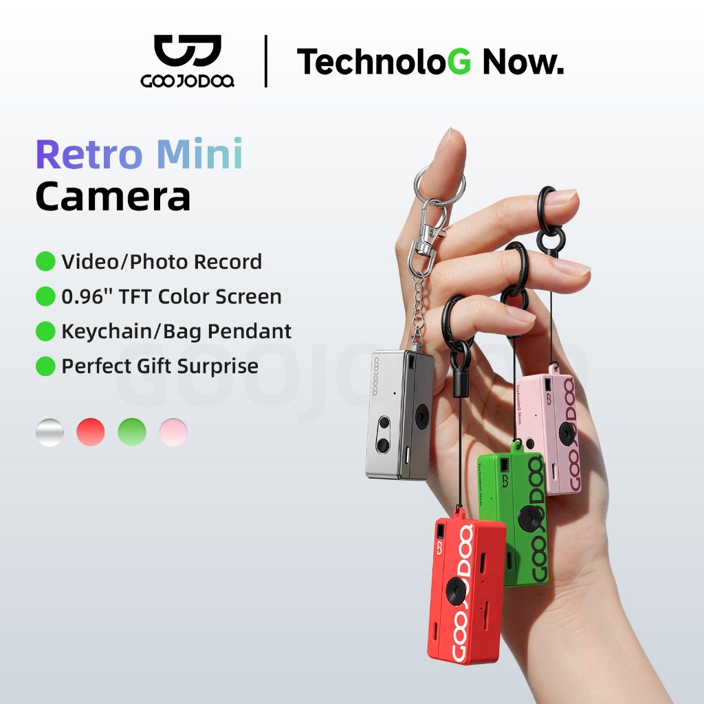 Goojodoq Camera Móc Khóa Ngón Tay - Máy Ảnh Mini 720P, CCD Retro, Quà Tặng Học…