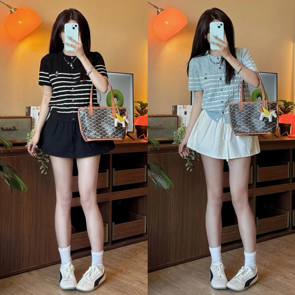 Chân váy quần kaki dáng ngắn chữ A rút dây dáng xoè Renee Store - V770