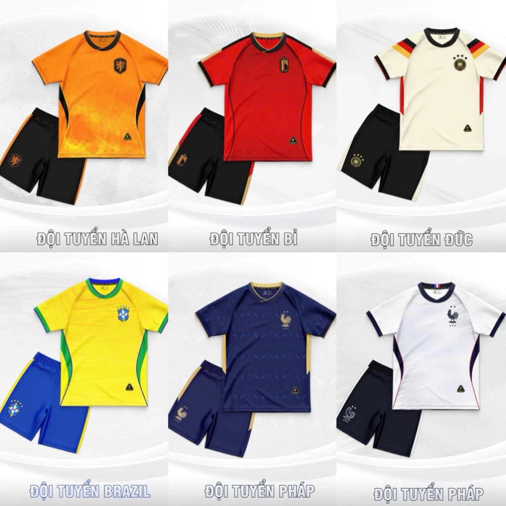 Bộ quần áo đá banh trẻ em, áo đá bóng cho bé,bộ thể thao mặc nhà cho bé siêu kute, vải thun lạnh cao cấp, giao hoả tốc