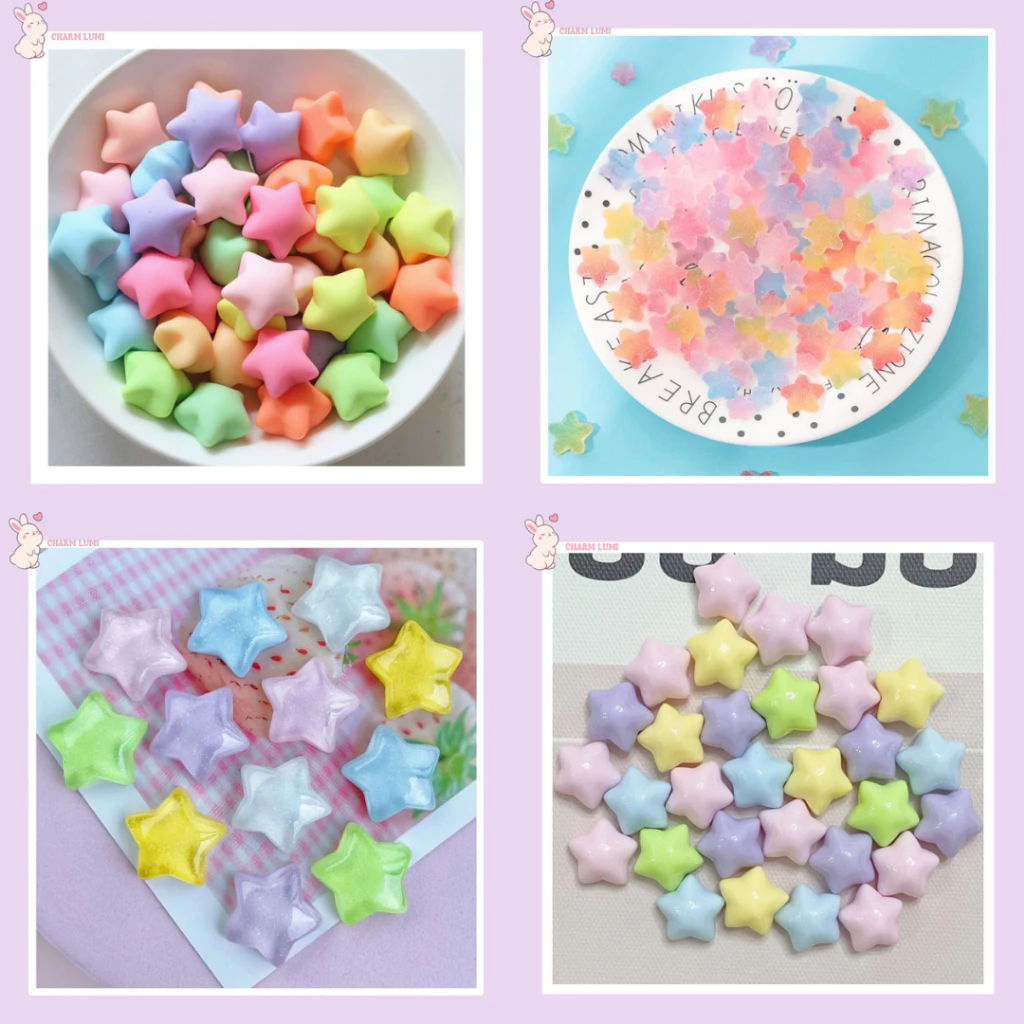 Charm Sao Lấp Lánh Pastel, Gom Ánh Sáng, Kim Tuyến - Charm Lumi