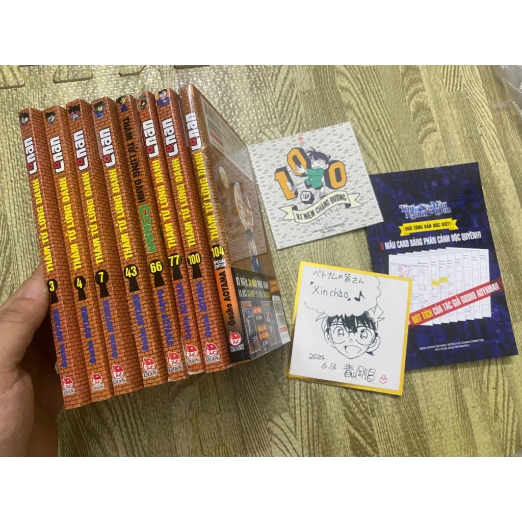 (+pos) Combo 8q vở Conan Thám Tử Lừng Danh kèm pos