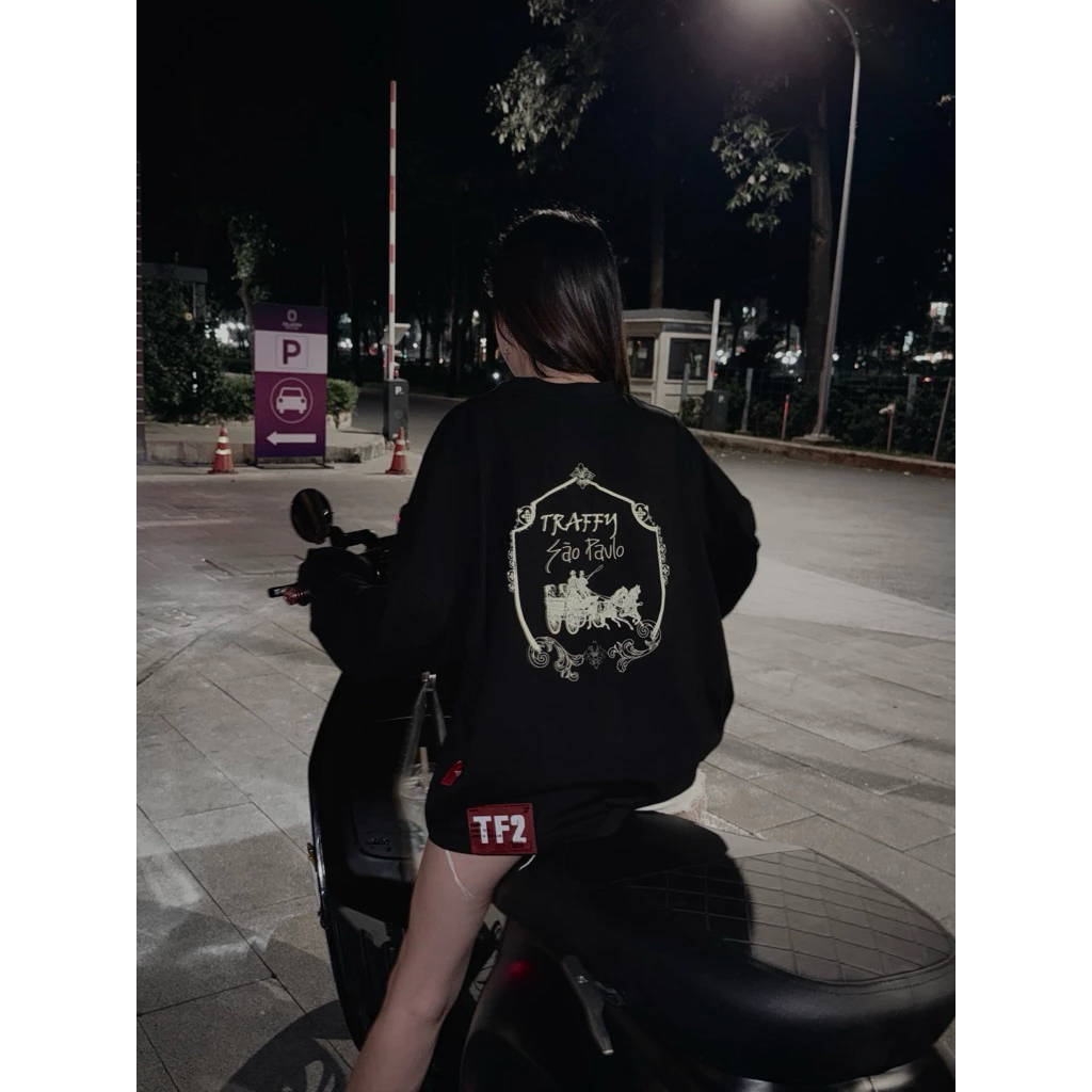 TRAFFY SÃO PAULO - Áo Thun Cổ Trụ Tay Dài Form Oval Stargirl/ Starboy Cotton 2 Chiều Unisex