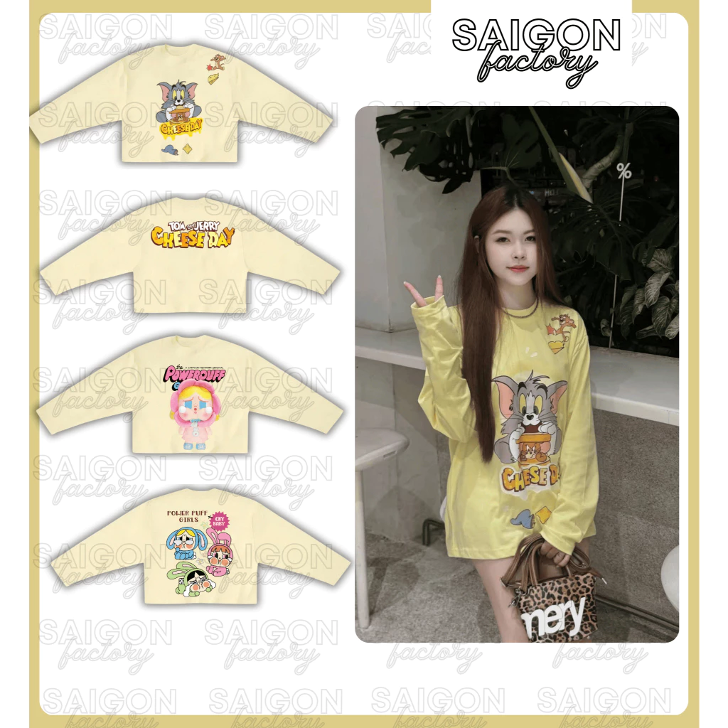 [MỞ BÁN] Áo tay dài Longsleeve màu vàng chanh form boxy - chất vải cotton 2 chiều dày dặn đứng form