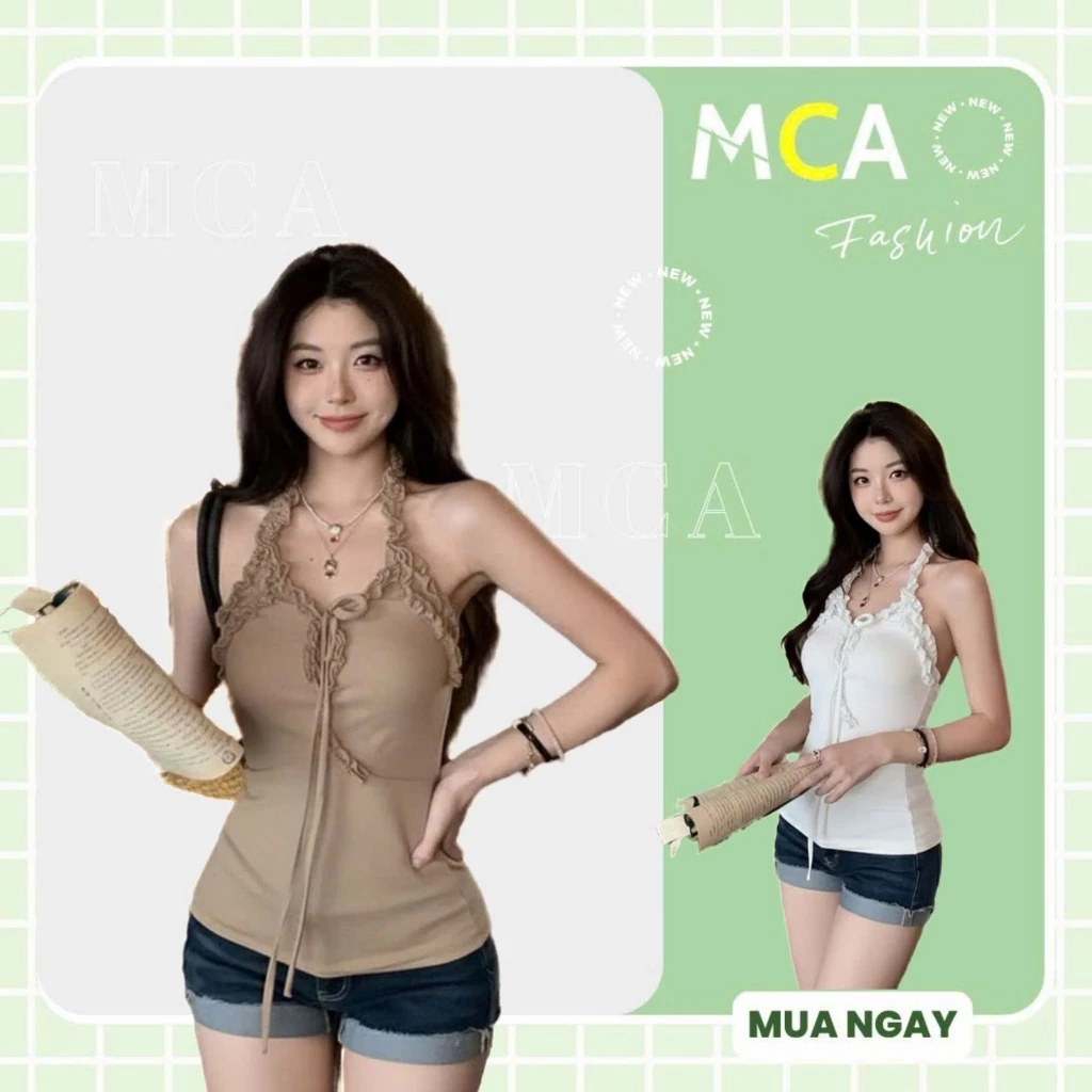 [Video SP Thực Tế] Áo Cổ Yếm Bèo Dáng Ôm Thắt Nơ Ngực MCA Kiểu Hở Lưng Gợi Cảm A51548