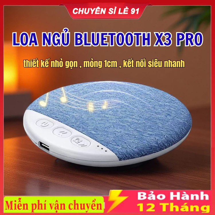 Loa ngủ X3 PRO Bluetooth 5.4, Máy âm thanh dưới gối có tiếng ồn trắng, Hẹn giờ 30 / 60 / 90 phút, Âm thanh nổi