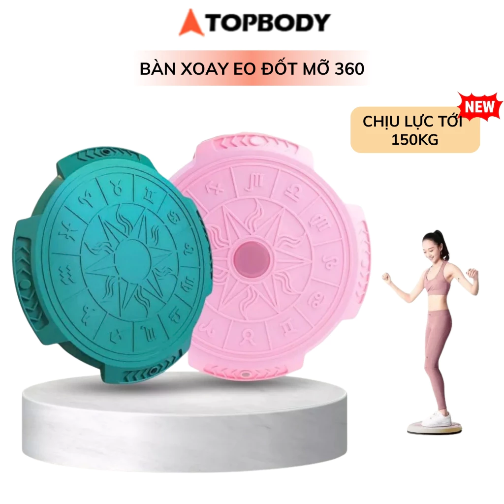 Bàn Xoay Eo Tập Bụng, Đĩa Xoay Eo Giảm Mỡ Tập Thể Dục 360 Độ TOPBODY - BXOAY02