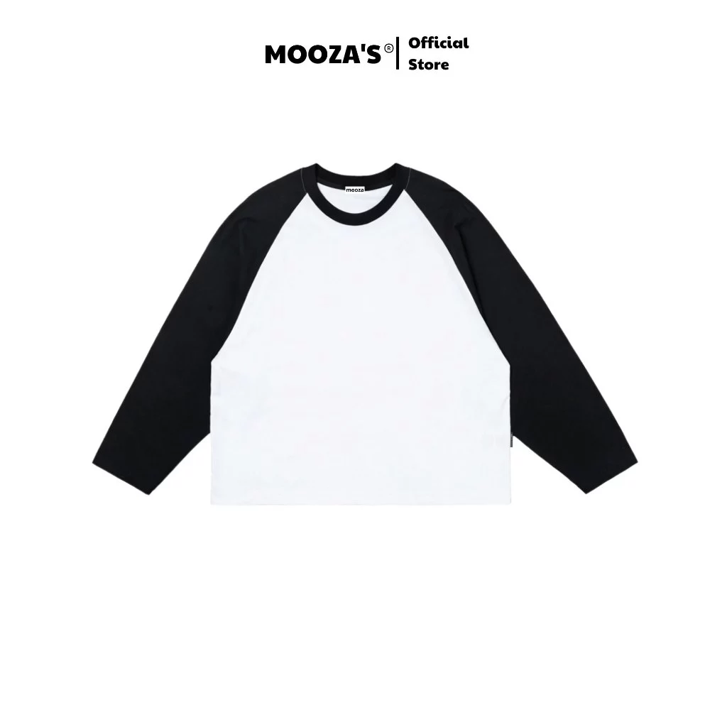 Áo Thun Trơn Dài Tay Raglan 280gsm MOOZA STUDIO - Cotton 100% Premium Phông dài tay cao cấp