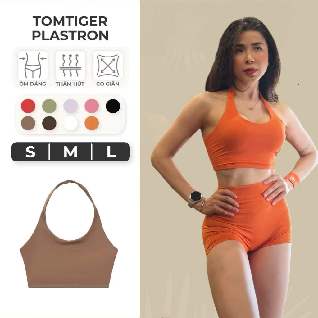 [ CHÍNH HÃNG Áo YẾM S/M ] TOMTIGER PLASTRON Áo Yếm Cao Cấp Có Mút Đệm, Co Dãn, Thấm Hút Mồ Hôi Rainy Store