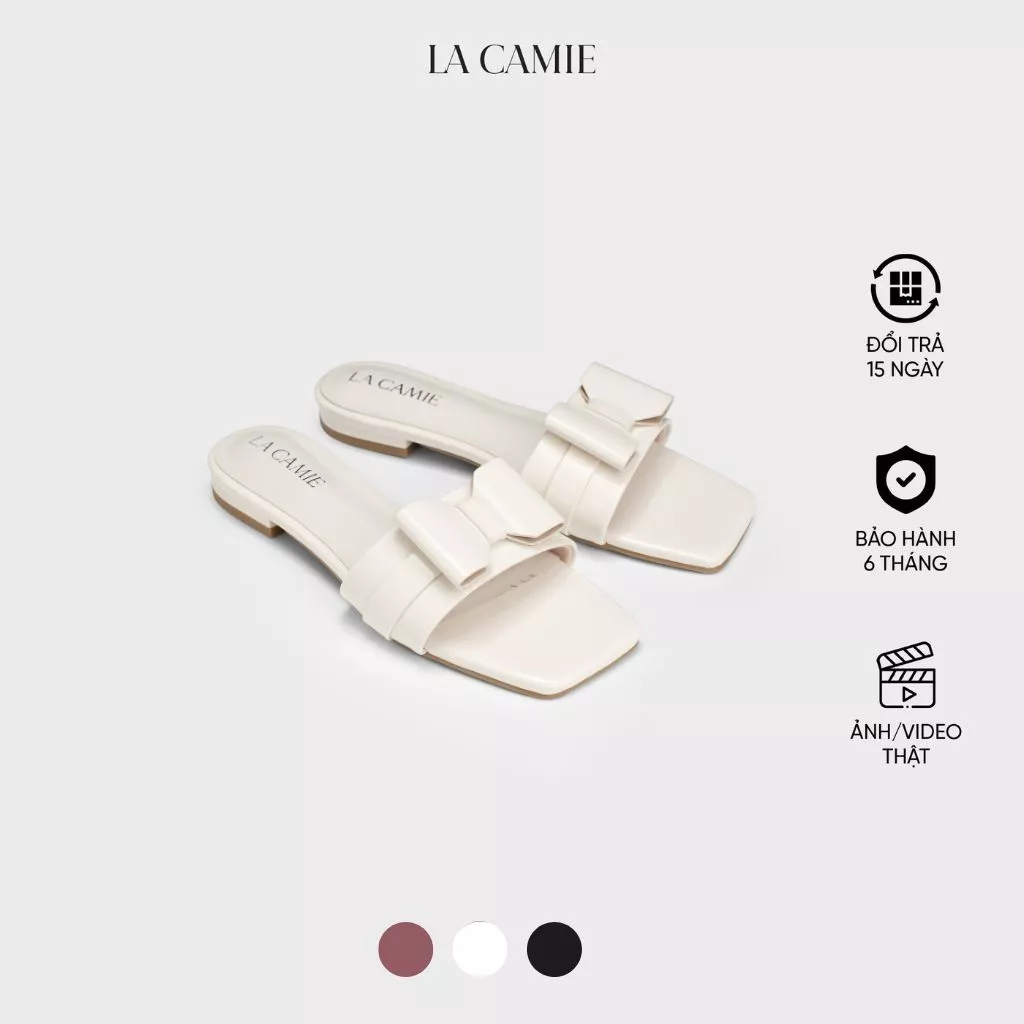 Dép bệt thời trang chất liệu Da Microfiber ánh bóng thết kế thanh lịch thương hiệu La camie DB5B0140